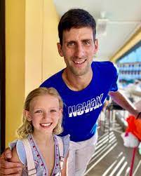 See pic novak djokovic's daughter tara decided to style him and the results were quite different. Instagram Post Added By Franck911 Belle Rencontre Pour Ma Puce Molitor Molitorparis Mltrparis Djokernole Novakdjokovic Tennis Clubs Puce Tennis Players