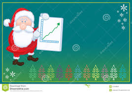 Isolated Santa Claus With Positive Chart Christma Stock