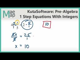 One Step Equations With Integers