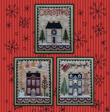 Amazon Com Christmas House Trio Cross Stitch Chart And Free