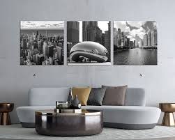 3 Piece Wall Art Large Triptych Chicago