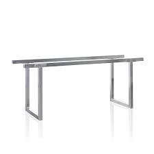 Meridian furniture casper 60 contemporary glass top stainless steel dining table. 316 Marine Grade Stainless Steel Dining Table Base Trilogy Furniture