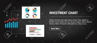 Investment Chart Banner Internet With Icons In Vector Web Banner