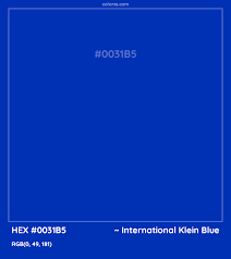 Hex 0031b5 Color Name Color Code And