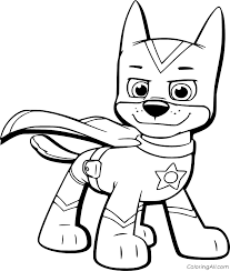 Paw patrol coloring pages chase. Chase Paw Patrol Coloring Pages Coloringall