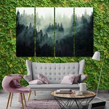 dark forest modern wall art for living