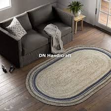 gray blue braided jute rug