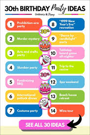 the best 30th birthday party ideas