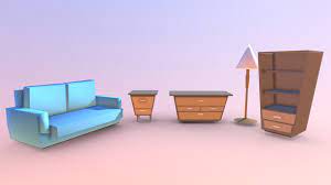 cartoon furniture free 3d