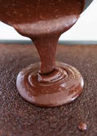 cooked chocolate icing with cocoa