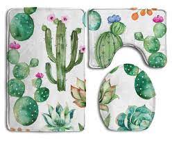 fresh cactus themed bathroom decor ideas