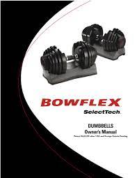 bowflex dumbbells owner s manual pdf