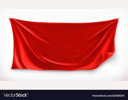 cloth red banner 3d realistic royalty