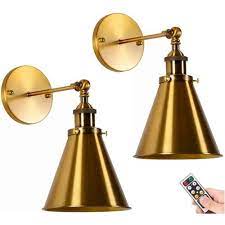 Gold Battery Sconces Wall Lighting