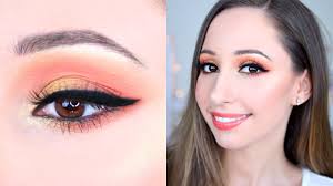 light orange eyeshadow tutorial