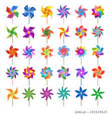 pinwheel colored windmill toys