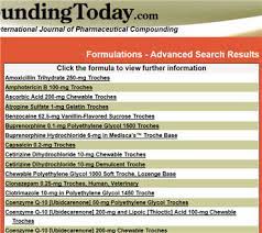 compoundingtoday com formulations search