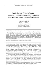 Pdf Body Image Dissatisfaction Gender Differences In