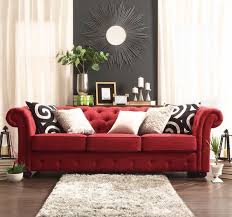 decorating with red furniture