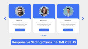 responsive card slider in html css