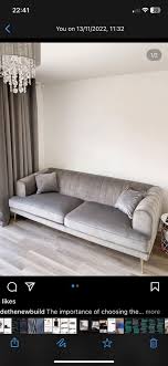 dfs enchanted corner sofa grey velvet