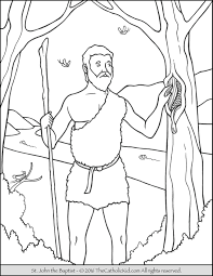 Remind the children that father's surplice and baby's outfit are white. Remarkable Jesus Baptism Coloring Page Craft For Kids Lds Scriptures Johne Baptist And Free Slavyanka