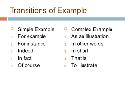 Transition Examples    