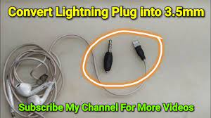 The lightning connection replaces the 3.5mm connection. Convert Iphone 7 Lightning Plug Earphones Into 3 5mm Plug Diy Youtube