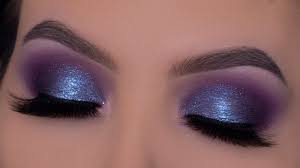 purple blue eye makeup tutorial