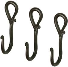 Wrought Iron Coat Hooks Set Of 3 Hang
