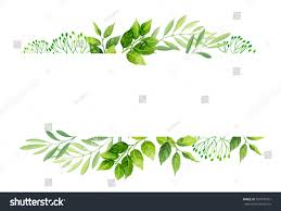 Green Leaves Frame Template Vector Illustration Stock Vector