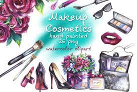 makeup cosmetics watercolor clipart