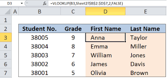 excel formula vlookup from another