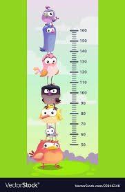 Kids Height Chart Wall Metter With Funny Cartoon