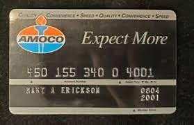 The bp visa offers 10 cents off per gallon on fuel purchased at participating bp and amoco gas stations, as well as 3% cash back on groceries and 1% cash back on all. Amoco Gasoline Credit Card Exp 2001 Free Shipping Cc572 Ebay
