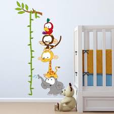 Baby Jungle Height Chart Wall Stickers