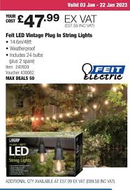 Feit Electric Vintage String Light Set