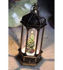 Doremcy Dekoratif El Feneri Noel Ağacı Temalı Kar Küresi