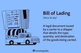 bill of lading meaning types exle