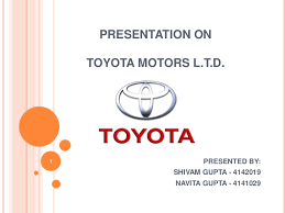 Presentation On Toyota Motors L T D