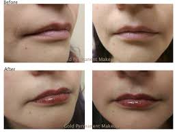 gold permanent makeup lips gold