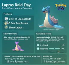 pokemon lapras raid day event