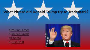 As the 2020 election heats up, here's a fun game you can play with your . Donald Trump Trivia By Tori Click To Begin Ppt Download