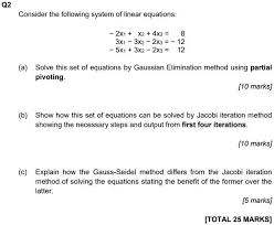 Equations By Gaussian Elimination Method