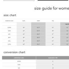 Size Chart For Lululemon Boutique