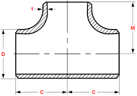 Dimensions And Dimensional Tolerances Of Straight Tees Nps