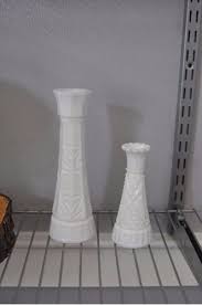 Vase Milk Glass Short White