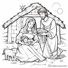 christian christmas coloring pages