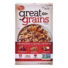 post great grains cereal crunchy pecan