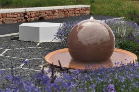 Corten Steel Ball Fountain Tonga